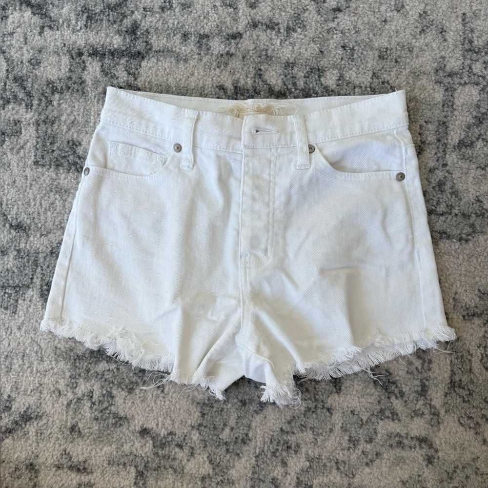White Denim Shorts